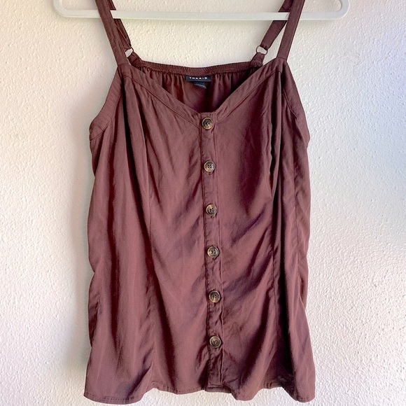 Torrid Brown Camisole W/ Buttons - Picture 1 of 7